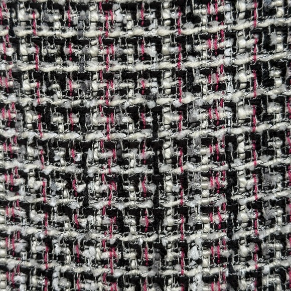 Ann Taylor Factory Skirt Women16 Black Pink Tweed Check Pencil Lined Career Work - Picture 3 of 10